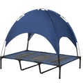 Elevated Cooling Dog Bed with Canopy Shade – Breathable Outdoor Pet Cot for Large Dogs