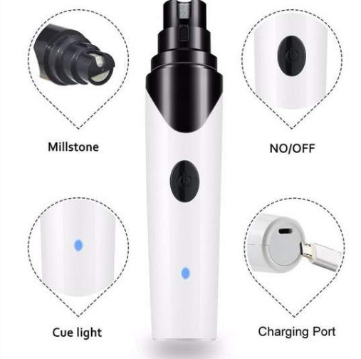 Electric Pet Nail Grinder, Safe & Quiet Dog Nail Trimmer for Cats & Dogs