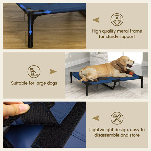 Elevated Cooling Dog Bed, Breathable Mesh Raised Pet Cot for Summer