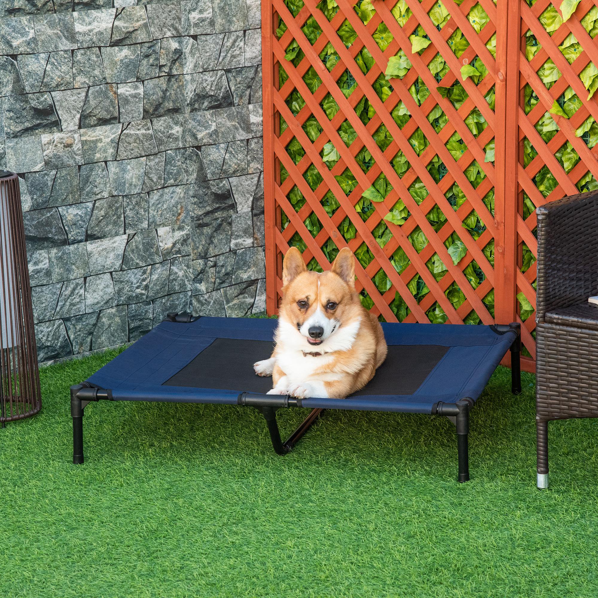 Elevated Cooling Dog Bed, Breathable Mesh Raised Pet Cot for Summer